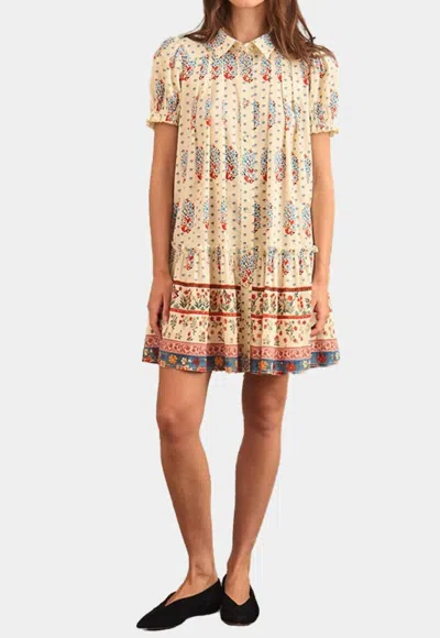 Hunter Drifter Mini Dress In Fall Floral Cream In Multi