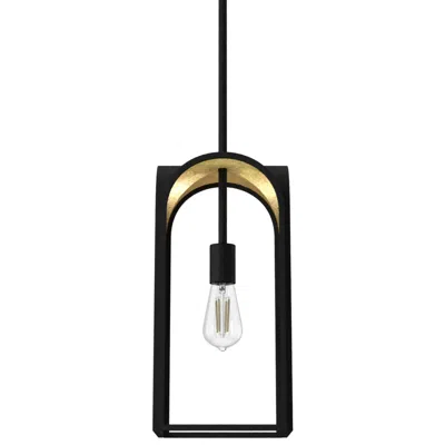 Hunter Dukestown Natural Iron And Gold Leaf 1 Light Pendant
