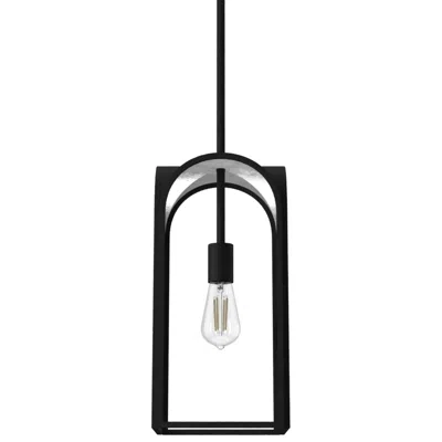 Hunter Dukestown Natural Iron And Silver Leaf 1 Light Pendant