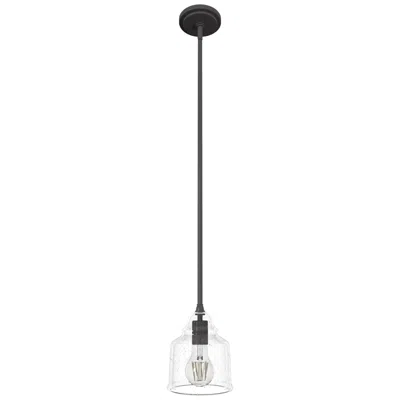 Hunter Dunshire Noble Bronze With Seeded Glass 1 Light Mini Pendant