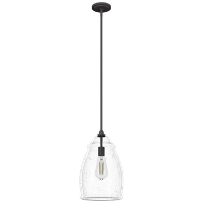 Hunter Dunshire Noble Bronze With Seeded Glass 1 Light Pendant