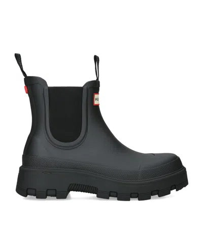Hunter Elements Elasticated Chelsea Boots In Black