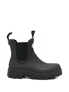 Hunter Elements Logo-patch Chunky-sole Boots In Black