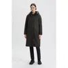 Hunter Ellie Coated Padded Longline Coat In Brown