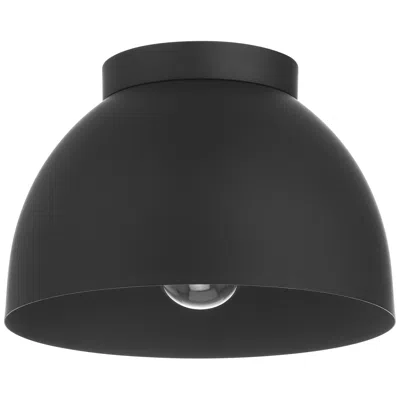 Hunter Erling Matte Black 1 Light Medium Flush Mount Ceiling Light Fixture