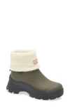 Hunter Esme Lug Sole Waterproof Snow Bootie In Yellow