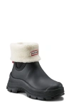 Hunter Esme Lug Sole Waterproof Snow Bootie In Gray