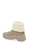 Hunter Esme Lug Sole Waterproof Snow Bootie In Medium Natural
