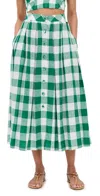 Hunter Eva Skirt Emerald Check