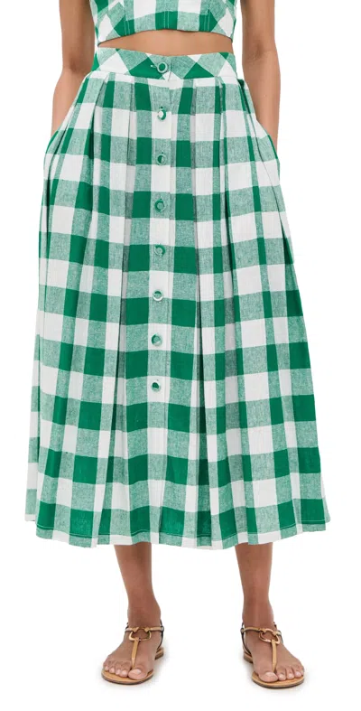 Hunter Eva Skirt Emerald Check