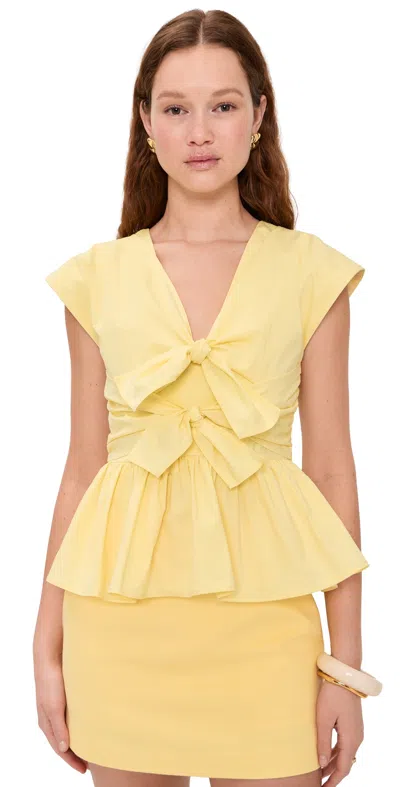 Hunter Everly Top Lemon Meringue In Yellow
