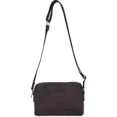 Hunter Everyday Faux Leather Crossbody Bag In Dark Choco