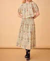 Hunter Fallon Skirt In Cream Trellis In Multi