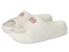 Hunter Faroe Platform Slide Sandal In White
