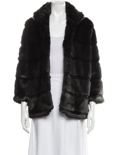 Pre-owned Hunter Faux Fur Jacket In Black