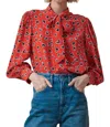 Hunter Finley Blouse In Scarlet Heart In Multi