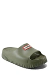 Hunter Finn Slide Sandal In Dark Green