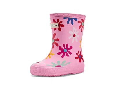 Hunter First Classic Boots (toddler/little Kid) Kids Shoes Medium Pink Floral Print : 5 Toddler M