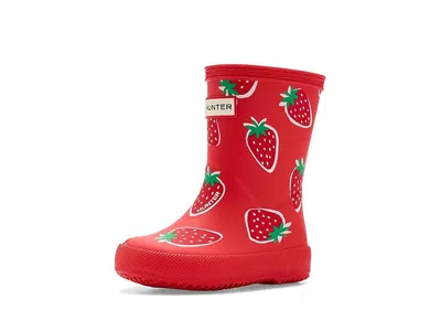 Hunter First Classic Boots (toddler/little Kid) Kids Shoes Medium Red Strawberry Print : 1 Little Kid M