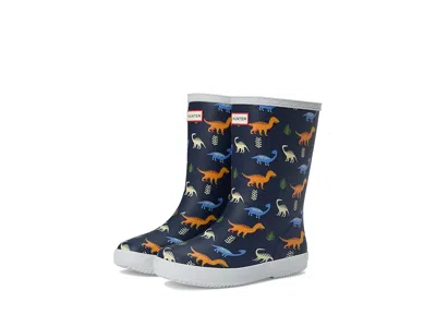 Hunter First Classic Rain Boots (toddler/little Kid) Kids Shoes Dark Blue Dino : 2 Little Kid M, Rubber