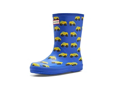 Hunter First Classic (toddler/little Kid) Kids Shoes Medium Blue Dump Trucks Print: 5 Toddler M, Rubber
