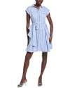 Hunter Flared Mini Dress In Blue