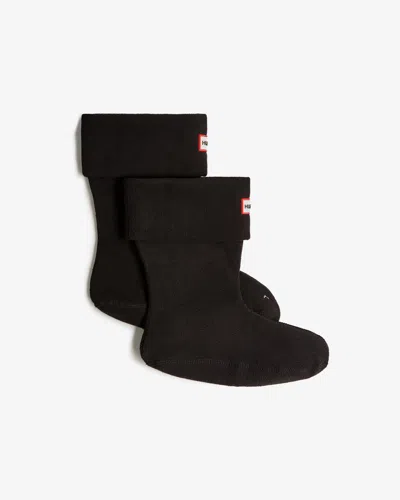 Hunter Fleece Short Boot Sock In Black