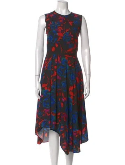 Pre-owned Hunter Floral Print Long Dress In Multi