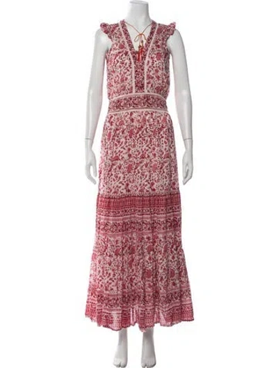 Pre-owned Hunter Floral Print Long Dress In Multi