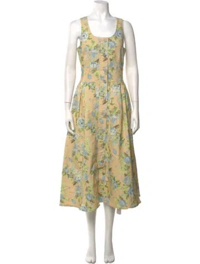 Pre-owned Hunter Floral Print Midi Length Dress In Multicolor