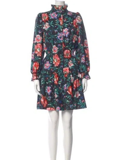 Pre-owned Hunter Floral Print Mini Dress In Multi