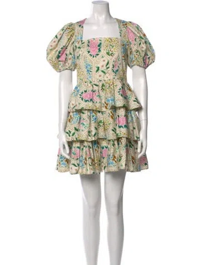 Pre-owned Hunter Floral Print Mini Dress In Multi
