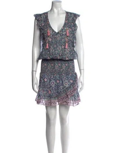 Pre-owned Hunter Floral Print Mini Dress In Multi