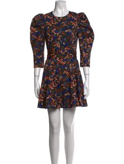 Pre-owned Hunter Floral Print Mini Dress In Multicolor