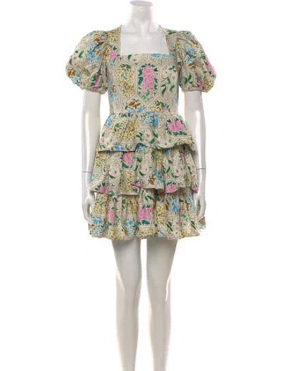 Pre-owned Hunter Floral Print Mini Dress In Multicolor