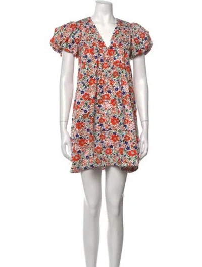 Pre-owned Hunter Floral Print Mini Dress In Multicolor
