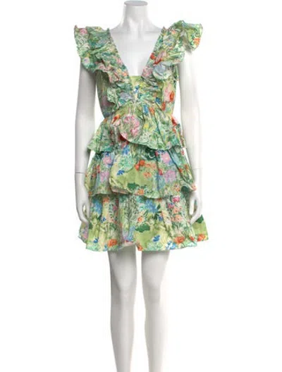 Pre-owned Hunter Floral Print Mini Dress In Multicolor