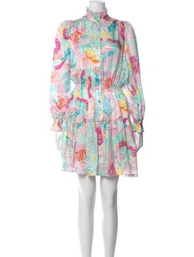 Pre-owned Hunter Floral Print Mini Dress In Pink