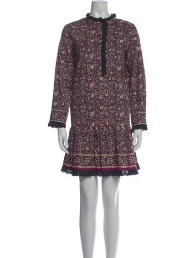 Pre-owned Hunter Floral Print Mini Dress In Pink