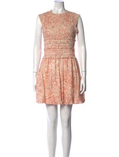 Pre-owned Hunter Floral Print Mini Dress In Pink
