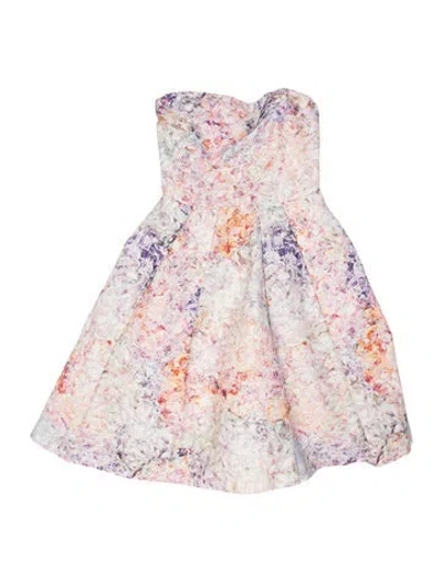 Pre-owned Hunter Floral Print Mini Dress In Pink