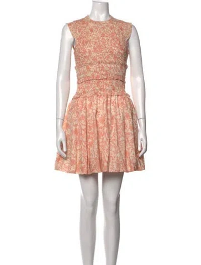 Pre-owned Hunter Floral Print Mini Dress In Pink