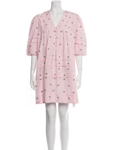 Pre-owned Hunter Floral Print Mini Dress In Pink