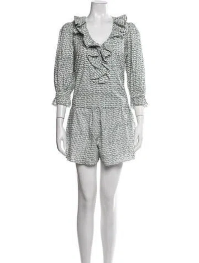 Pre-owned Hunter Floral Print Short Set In Multicolor