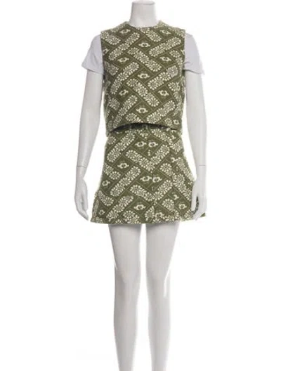 Pre-owned Hunter Floral Print Skirt Set In Multicolor