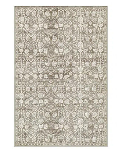 Hunter Florence Washable Non-slip Printed Chenille Accent Rug, 72" X 48" In Gray