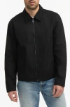 Hunter Foster Water Repellent Waxed Twill Jacket In Black