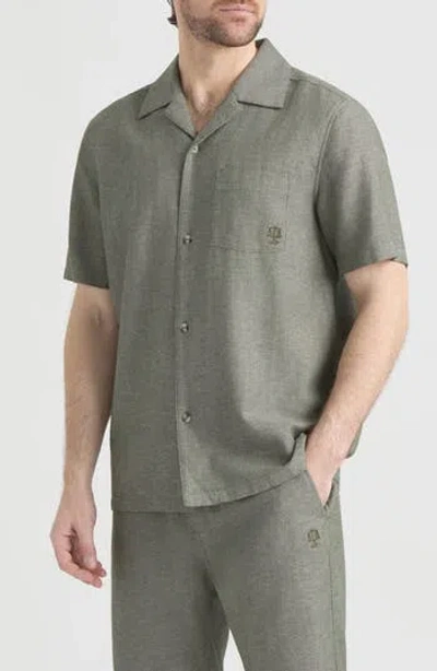 Hunter Fowness Short Sleeve Button-up Shirt In Green