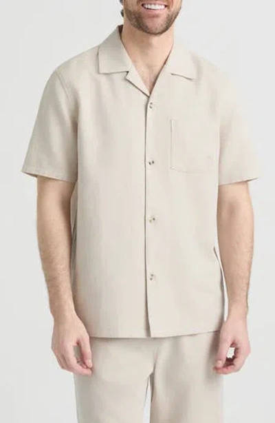 Hunter Fowness Short Sleeve Button-up Shirt In Neutral