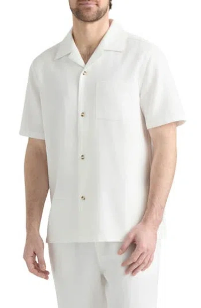 Hunter Fowness Short Sleeve Button-up Shirt In White